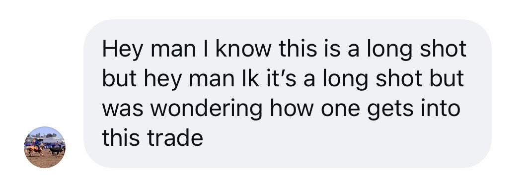 Instagram message: How do you get into this type of blasting